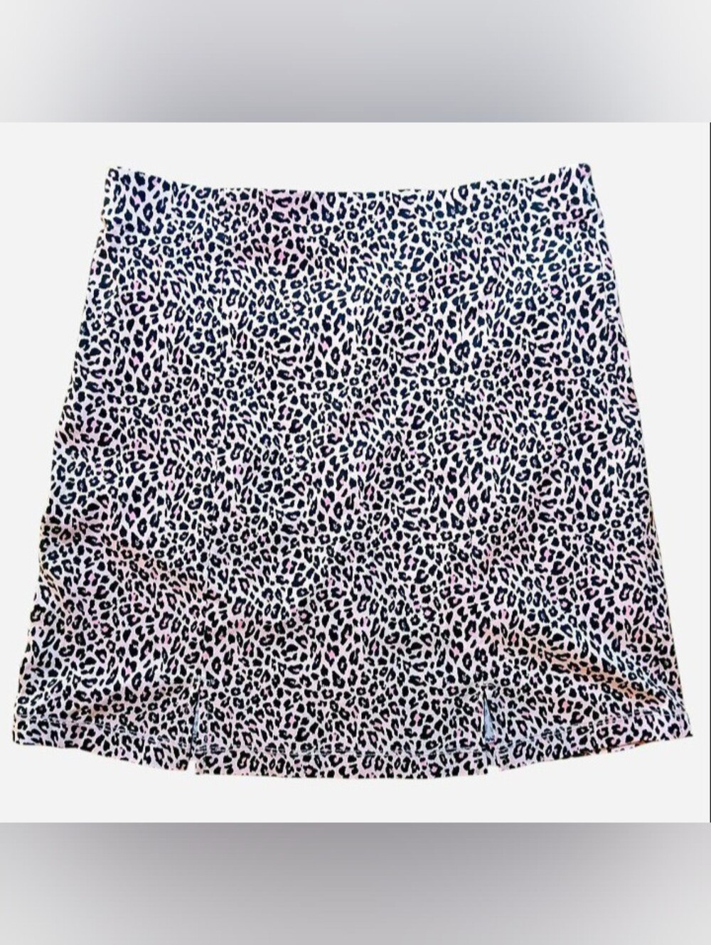 Topshop Leopard Sexy Grunge Pink Mini Skirt With 2 Slits On Front Party Summer